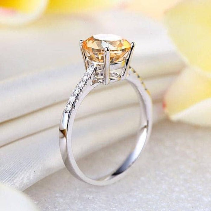 Wisslotus Yellow Topaz Rings for Women Citrine Gemstone Birthstone Cushion  Cut Cubic Zirconia Wedding Engagement Bridal Ring Jewelry: Buy Online at  Best Price in UAE - Amazon.ae