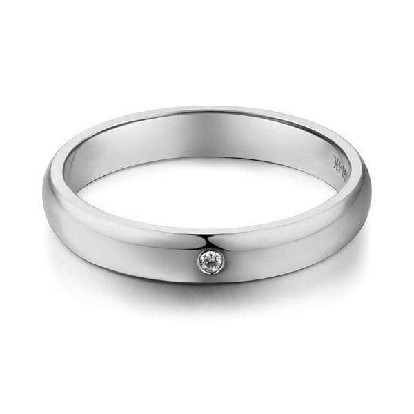 14K White Gold Bridal Ring Band 0.01ct Natural Diamonds-Black Diamonds New York