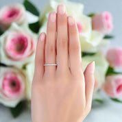 14k White Gold Heart Eternity Stacking Ring 0.33ct Diamond-Black Diamonds New York