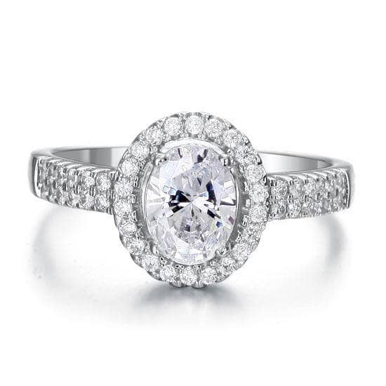 1.5 Carat Created Diamond Engagement Ring