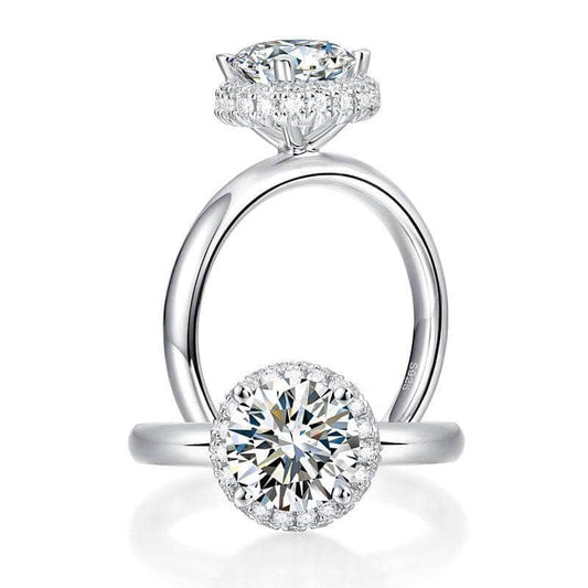 1.5 Carat Diamond Halo Ring-Black Diamonds New York