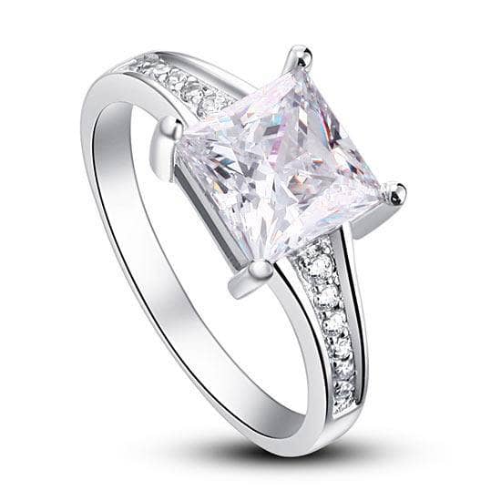 1.5 Ct Princes Cut Solid Wedding Promise Engagement Ring
