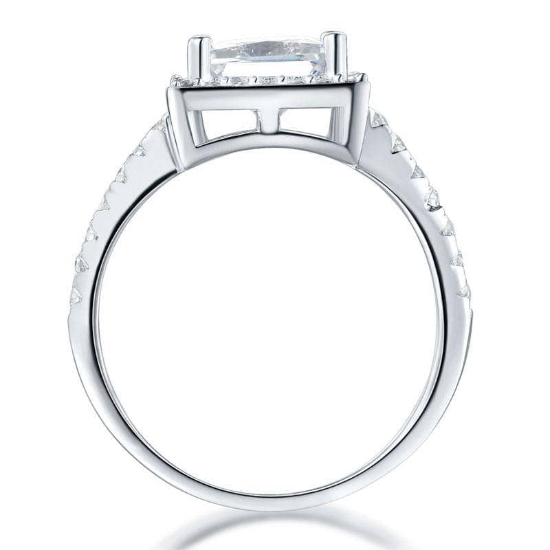 1.5 Ct Princess Cut Created Diamond Engagement Ring