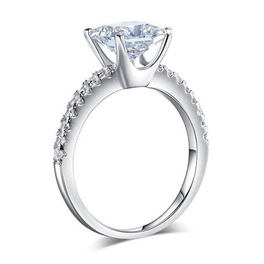 1.5 Ct Princess Cut Created Diamond Engagement Ring-Black Diamonds New York