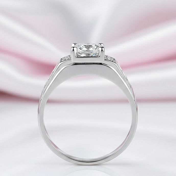 1.5 CT Round Cut Men's Wedding Ring-Black Diamonds New York