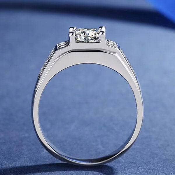 1.5 CT Round Cut Men's Wedding Ring-Black Diamonds New York