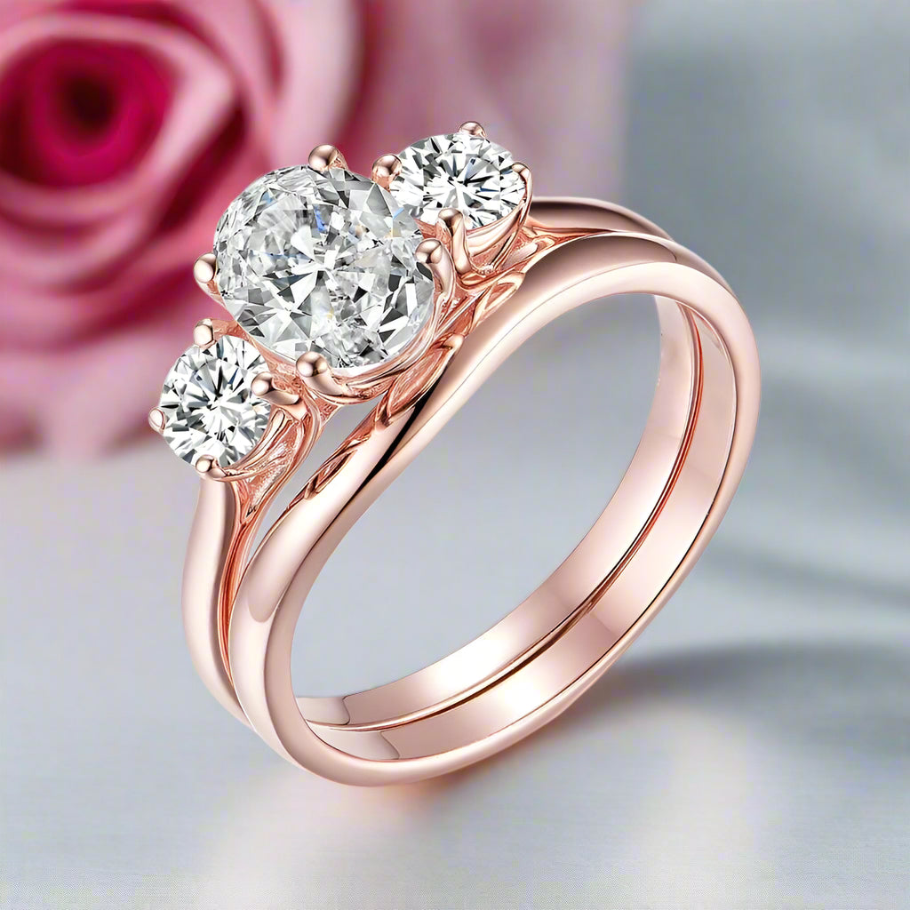 1.50 ct Diamond 14k Rose Gold Ring Set-Black Diamonds New York