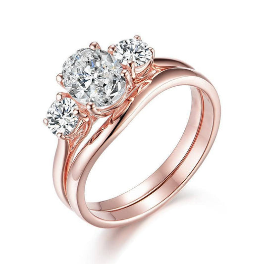 1.50 ct Diamond 14K Rose Gold Ring Set-Black Diamonds New York