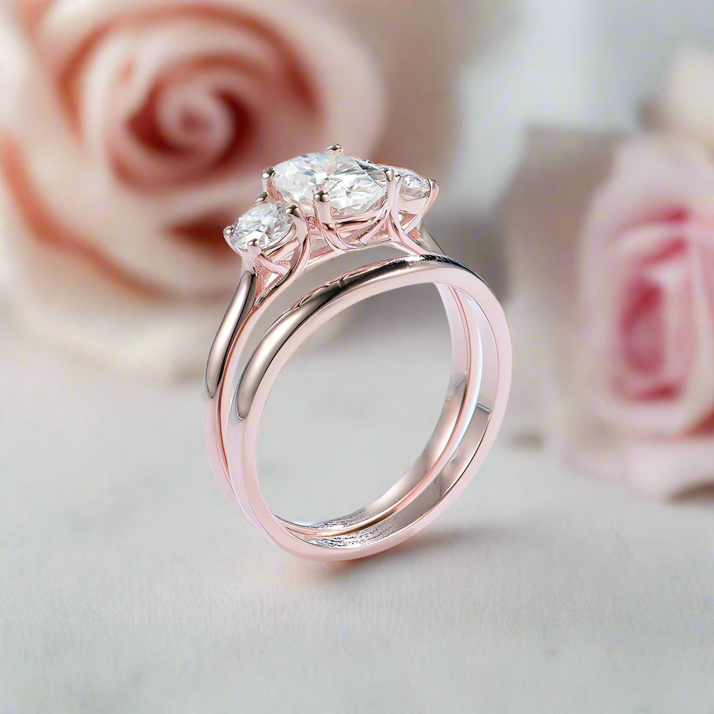 1.50 ct Diamond 14k Rose Gold Ring Set-Black Diamonds New York