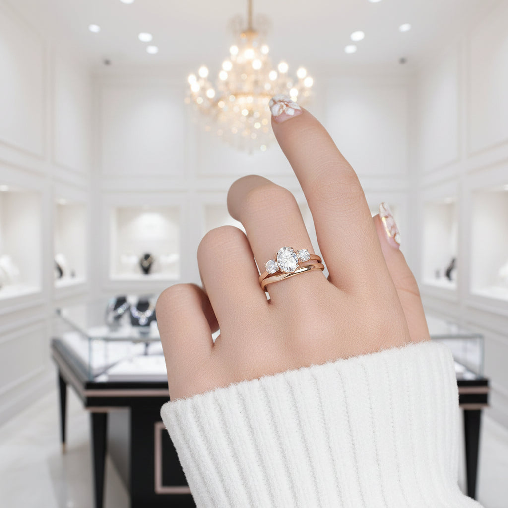 1.50 ct Diamond Option 14k Rose Gold Ring Set-Black Diamonds New York