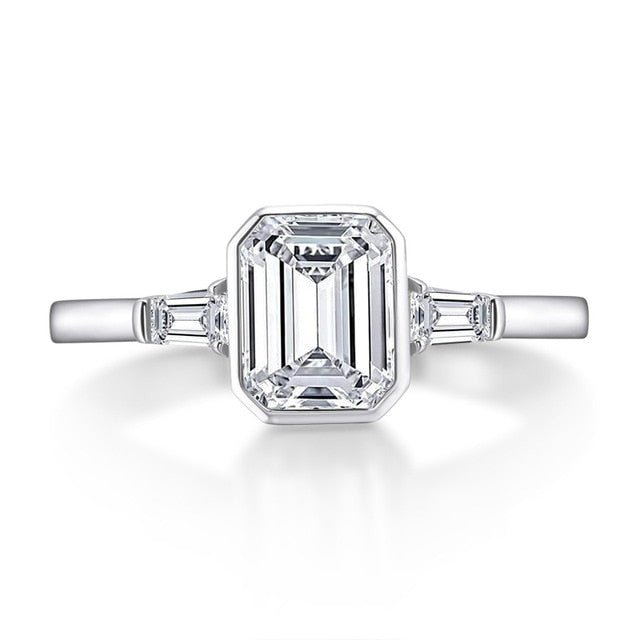1.5ct Emerald Cut EVN Stone Engagement Ring-Black Diamonds New York