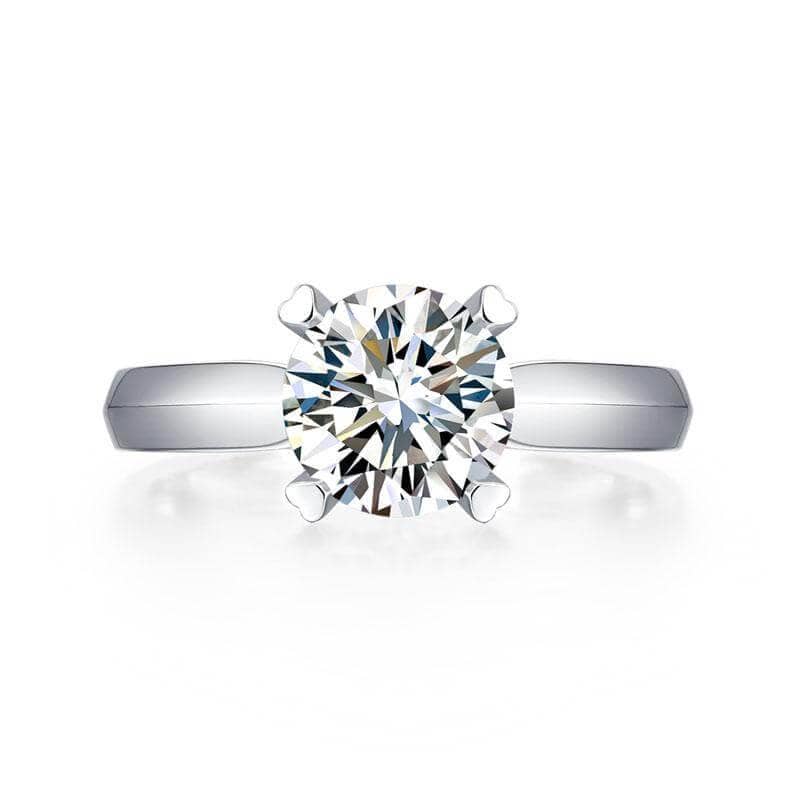 1.5ct Heart Prong Moissanite Diamond Ring-Black Diamonds New York