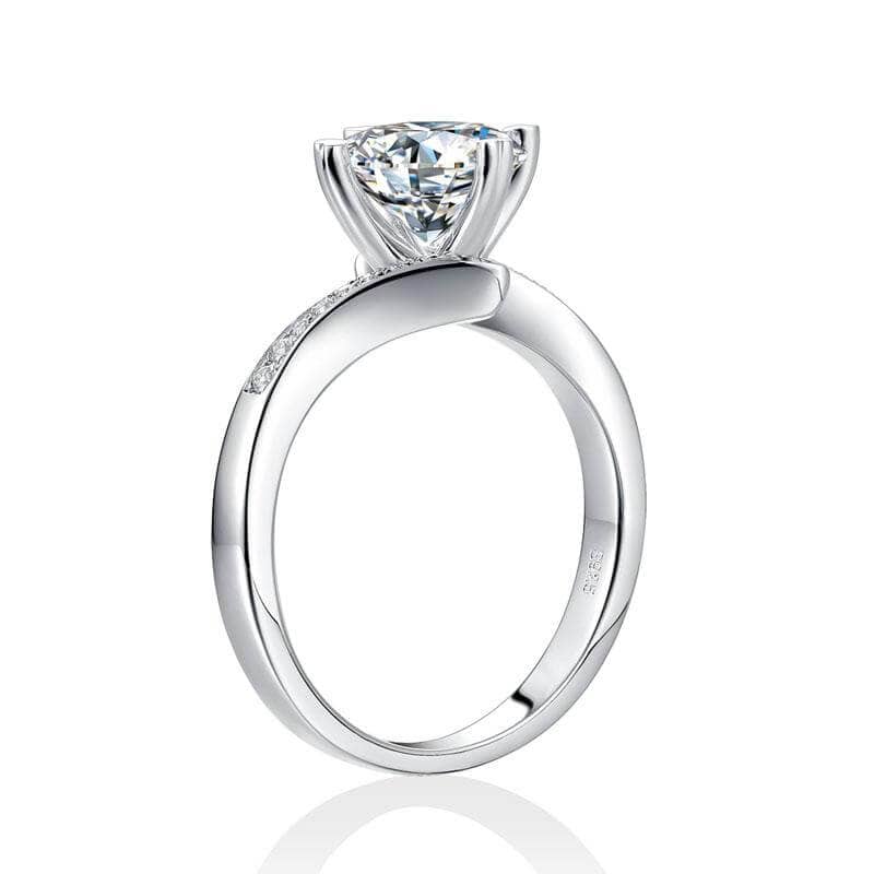 1.5ct Diamond Heart Shape Prong Ring-Black Diamonds New York