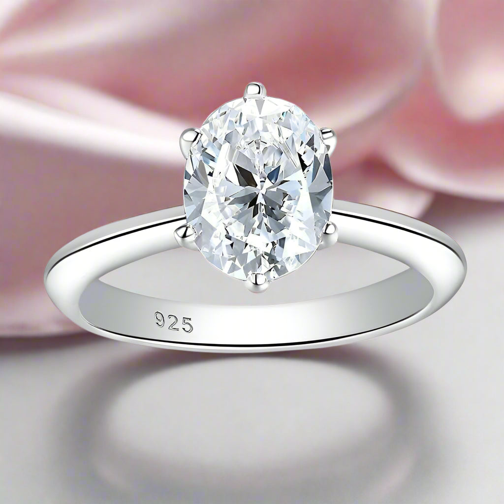 1.5ct Oval Cut Diamond Engagement Ring-Black Diamonds New York