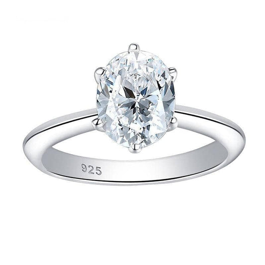 1.5ct Oval Cut Created Diamond Engagement Ring-Black Diamonds New York
