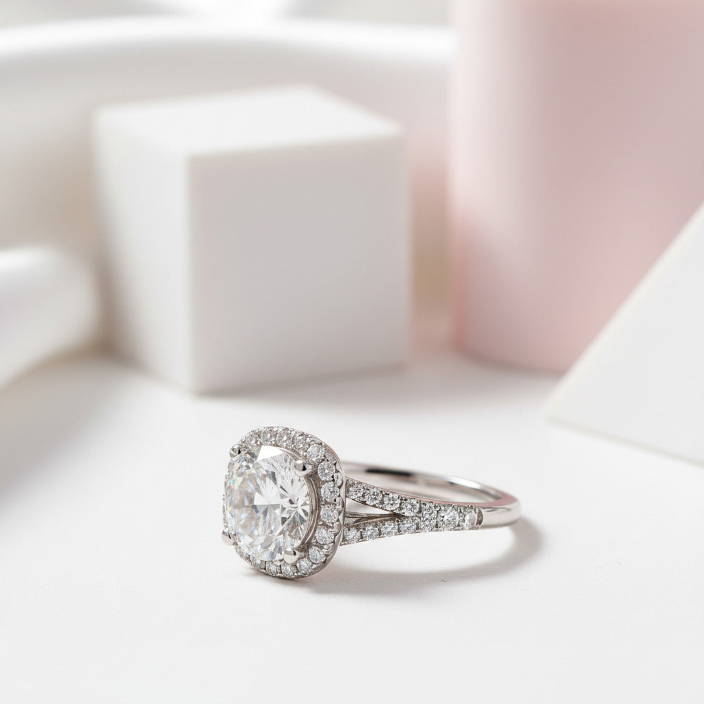 1.5 Ct Round Cut Diamond Engagement Ring-Black Diamonds New York