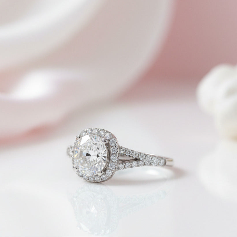 1.5 Ct Round Cut Diamond Option Engagement Ring-Black Diamonds New York