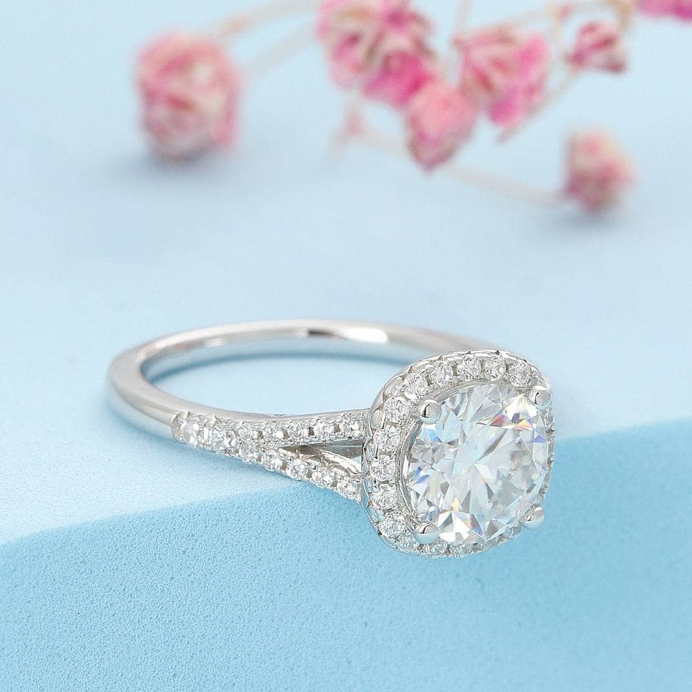 1.5ct Round Cut Diamond Engagement Ring-Black Diamonds New York