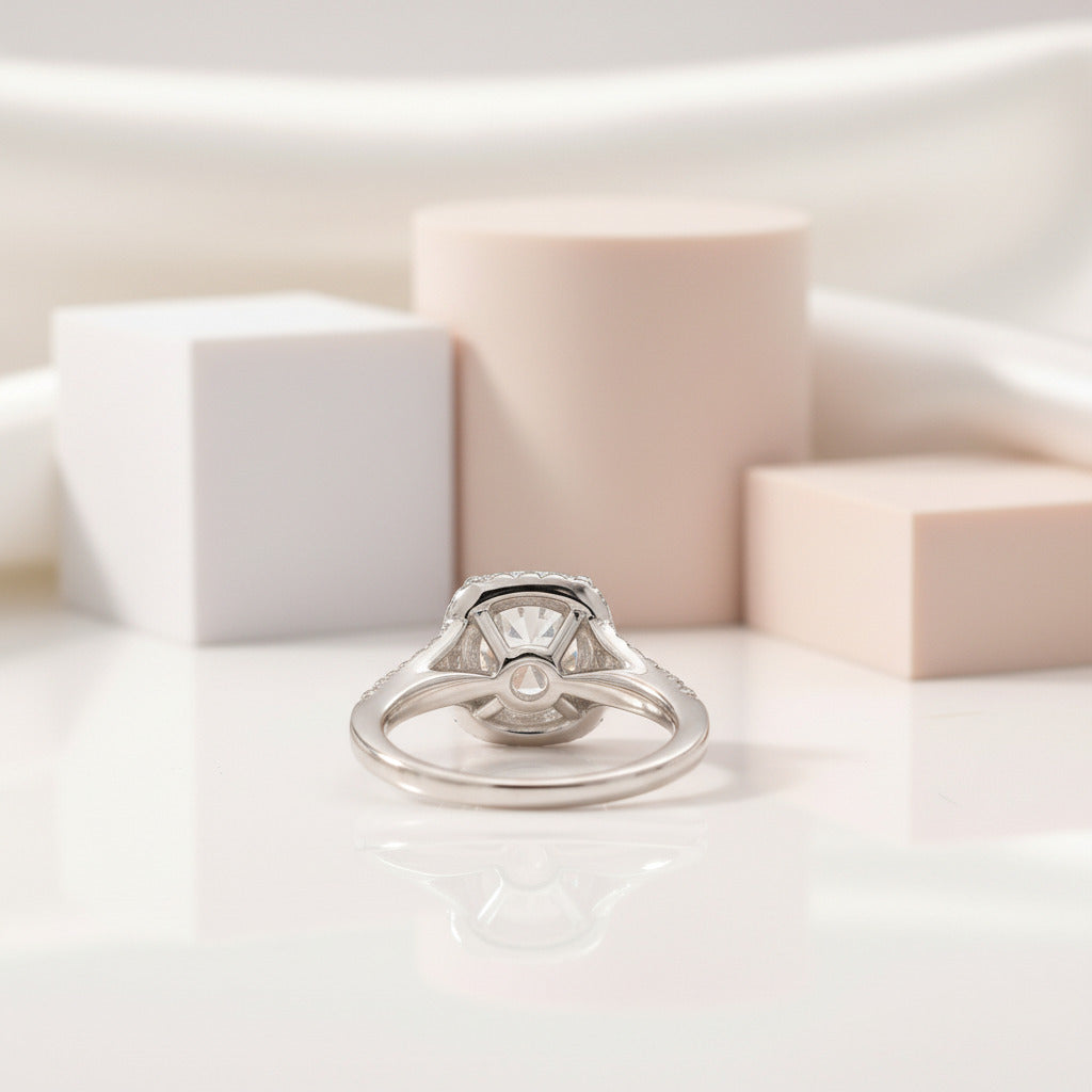 1.5 Ct Round Cut Diamond Engagement Ring-Black Diamonds New York