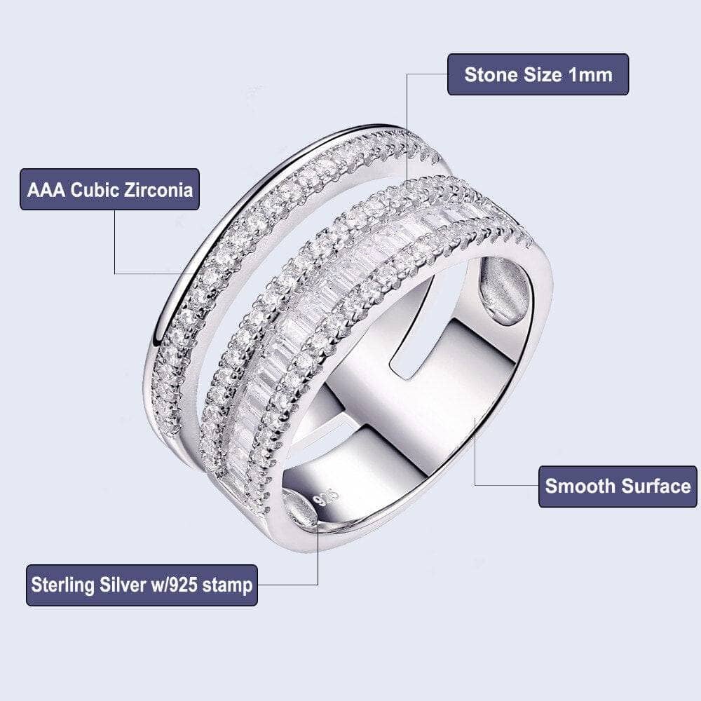 1.5ct White EVN Stone Ring-Black Diamonds New York