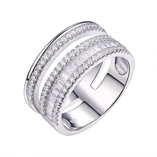 1.5ct White Created Diamond Ring-Black Diamonds New York