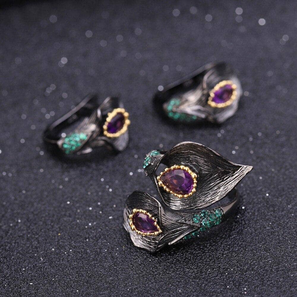 Natural Amethyst Earrings Silver 925 Original Gemstone Women High Quality  Jewelry Design Handmade - Drop Earrings - AliExpress