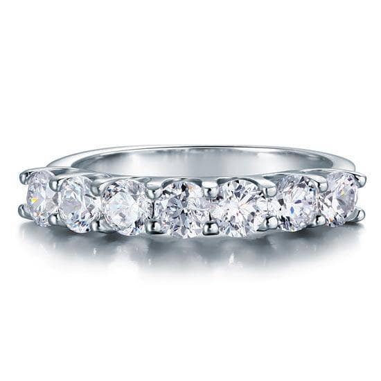 1.75 Carat Seven Stone Wedding Ring Jewelry-Black Diamonds New York