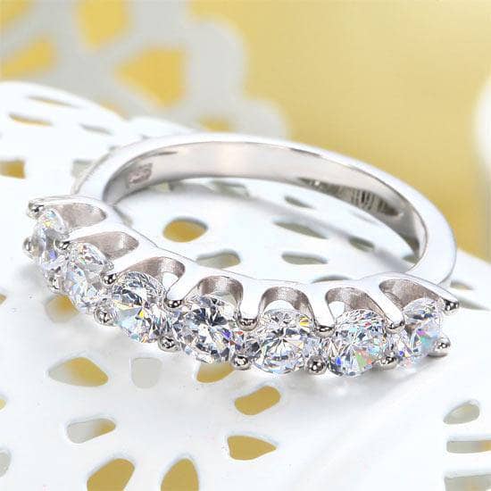 1.75 Carat Seven Stone Wedding Ring Jewelry