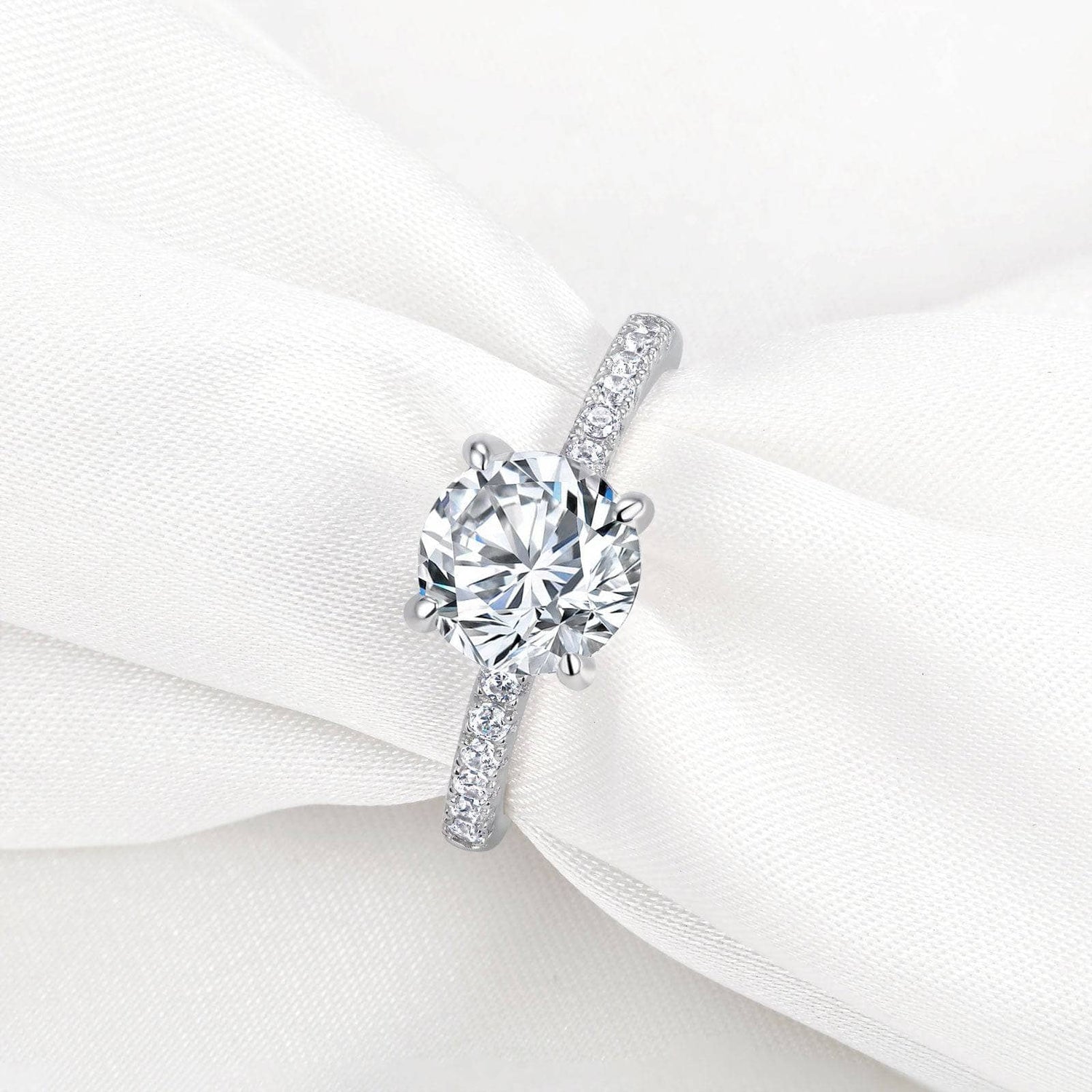 1.8Ct Round Cut EVN Stone Wedding Engagement Ring-Black Diamonds New York