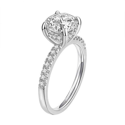 1.8Ct Round Cut Created Diamond Wedding Engagement Ring-Black Diamonds New York
