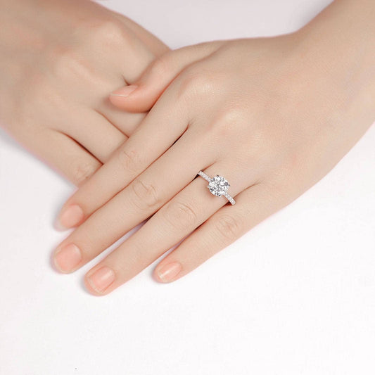 1.8Ct Round Cut Created Diamond Wedding Engagement Ring-Black Diamonds New York