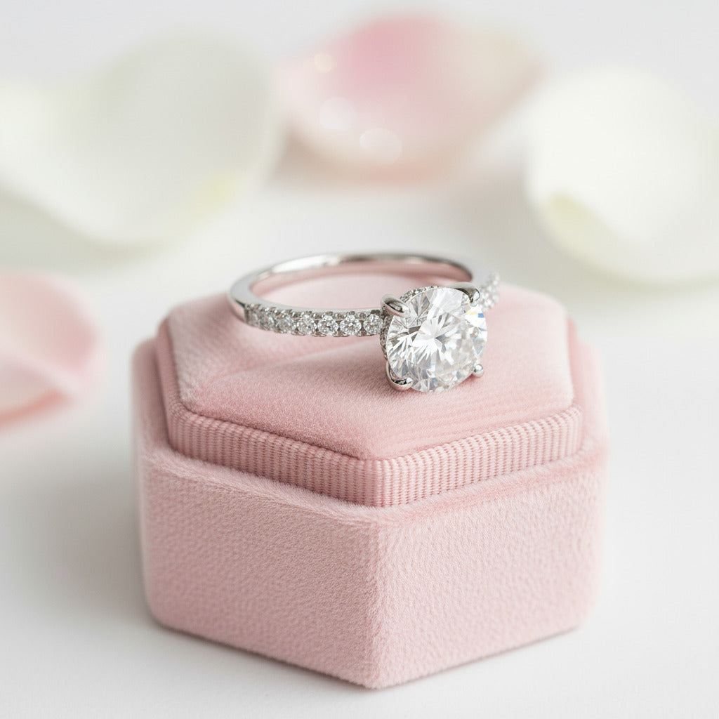 1.8Ct Round Cut Diamond Wedding Engagement Ring-Black Diamonds New York