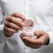 18K White Gold Round Cut 3 Carat Diamond Option Engagement Ring-Black Diamonds New York