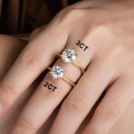 18k Yellow Gold Overlay Diamond Solitaire Engagement Ring-Black Diamonds New York