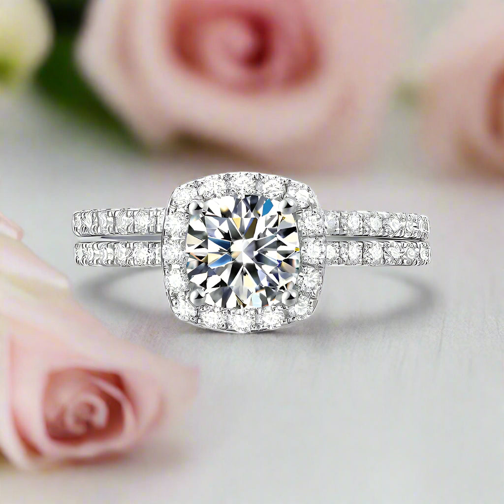 1 Carat Cushion Cut Diamond Ring-Black Diamonds New York