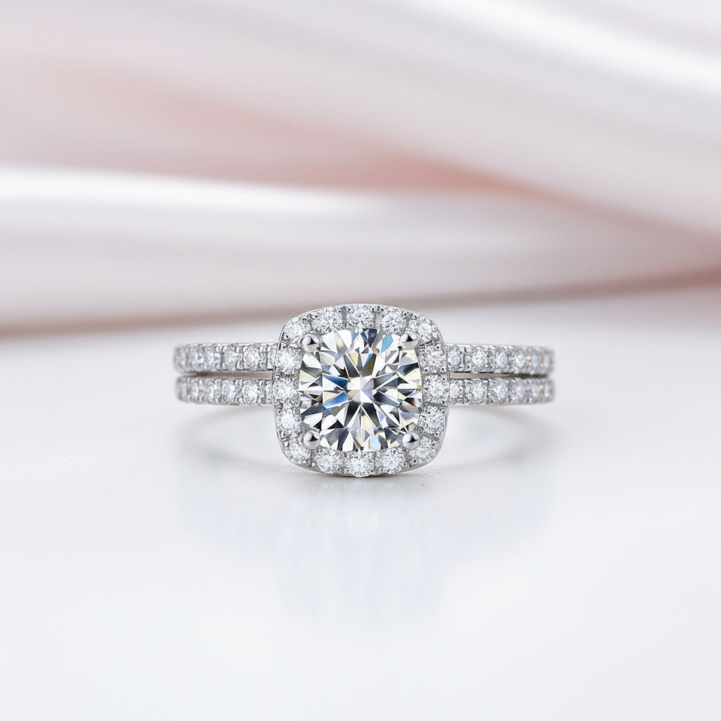 1 Carat Cushion Cut Diamond Option Ring-Black Diamonds New York