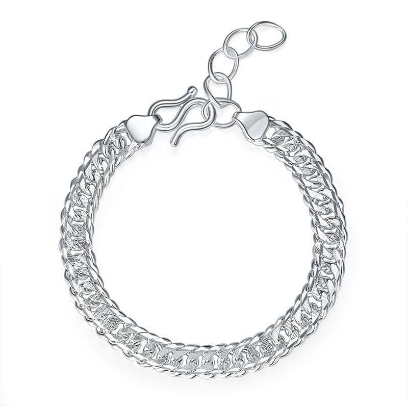 1cm Width Bracelet Cuban Link Chain Adjustable - Black Diamonds New York