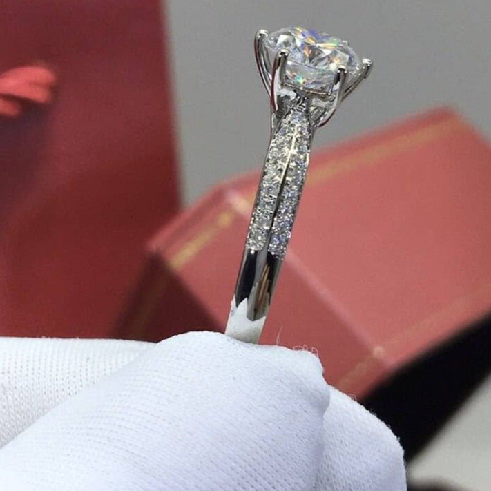1ct 6.5mm Diamond Star Princess Wedding Ring-Black Diamonds New York
