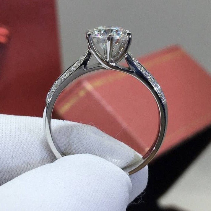 1ct 6.5mm Diamond Star Princess Wedding Ring-Black Diamonds New York