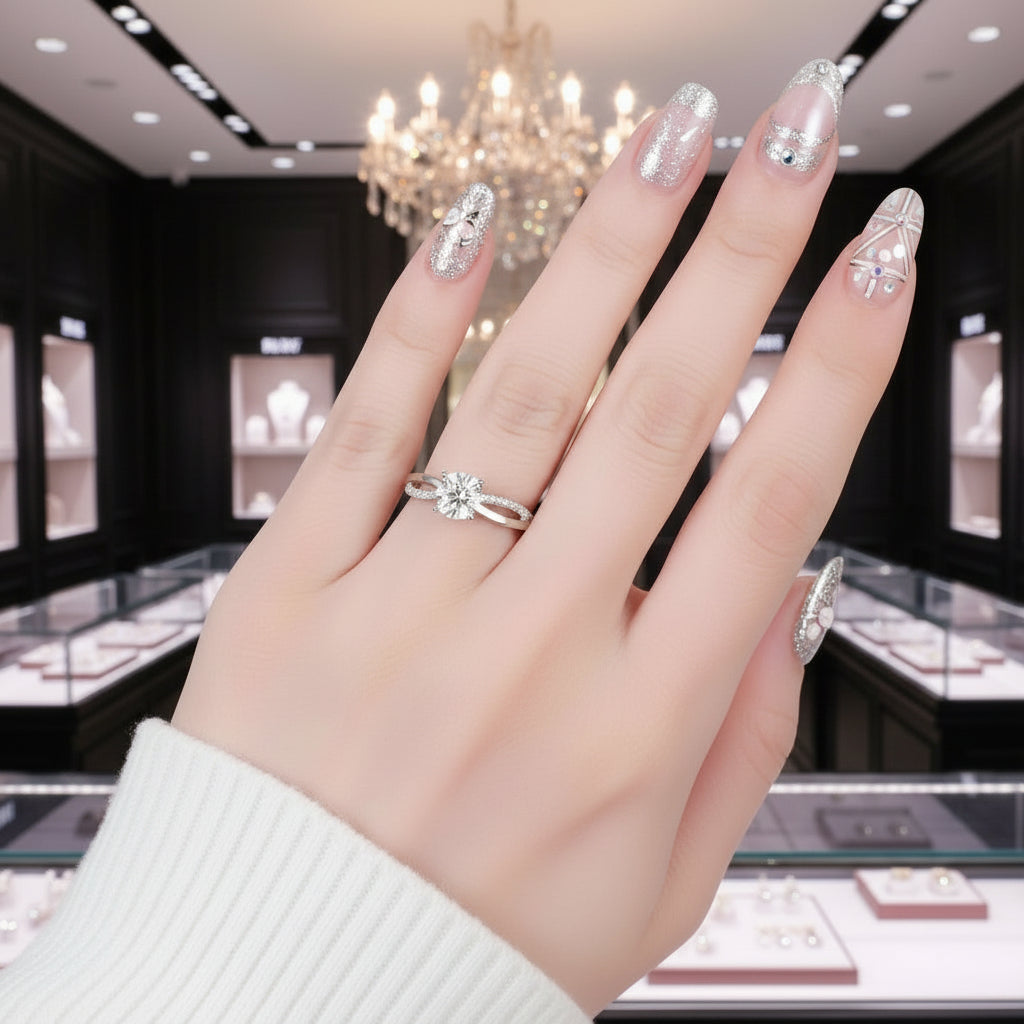 1.0 Ct Round Cut Diamond Halo Twist Band Engagement Ring-Black Diamonds New York