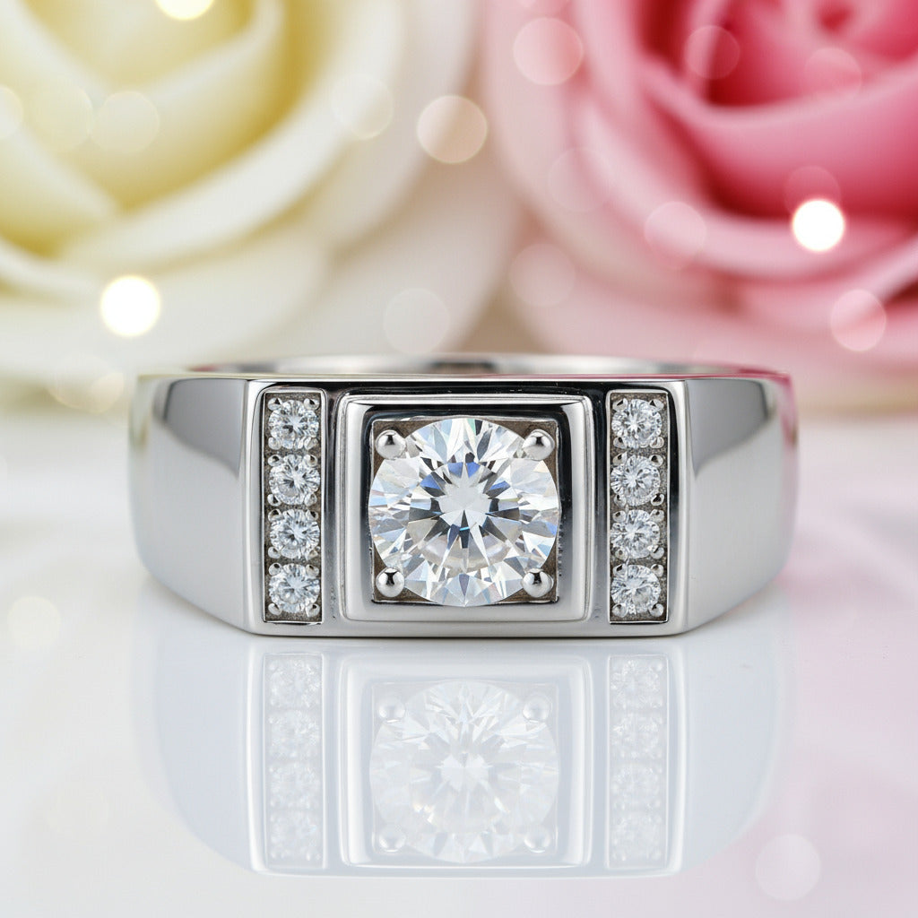 1.0 Ct Round Diamond Men's Wedding Band-Black Diamonds New York