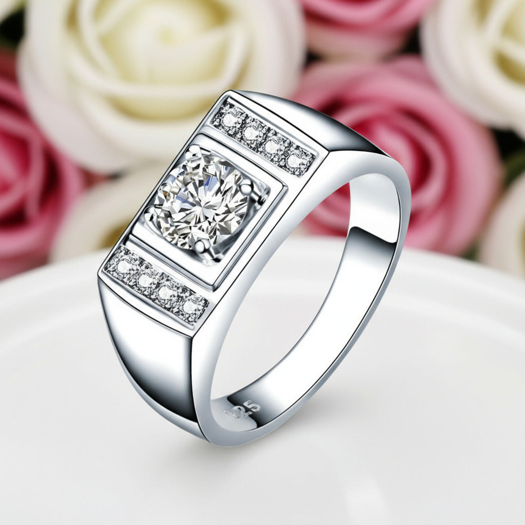 1.0 Ct Round Diamond Men's Wedding Band-Black Diamonds New York