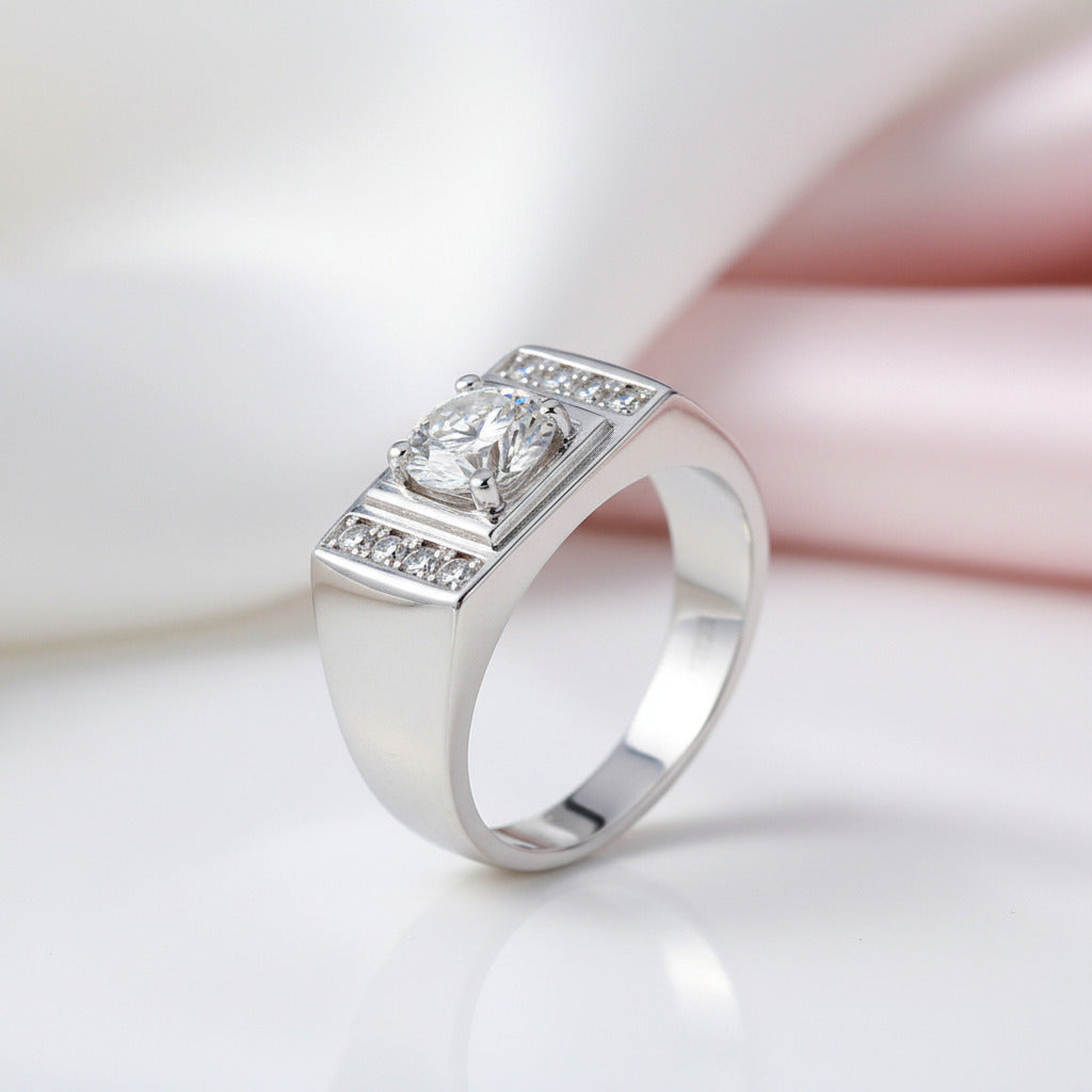 1.0 Ct Round Diamond Option Men's Wedding Band-Black Diamonds New York
