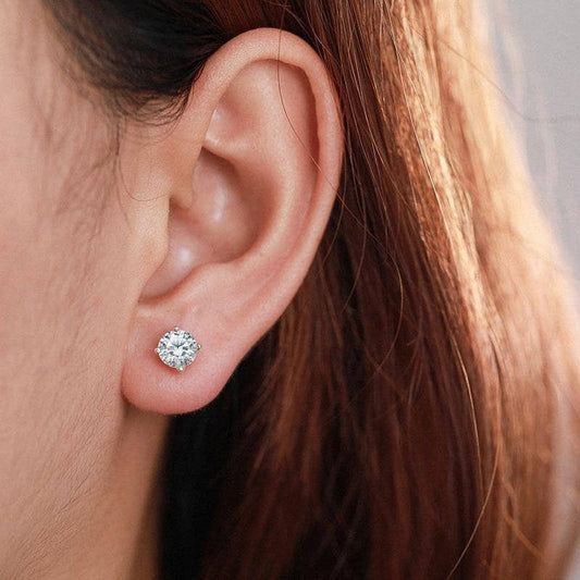 1ct D Color Diamond Stud Earrings-Black Diamonds New York