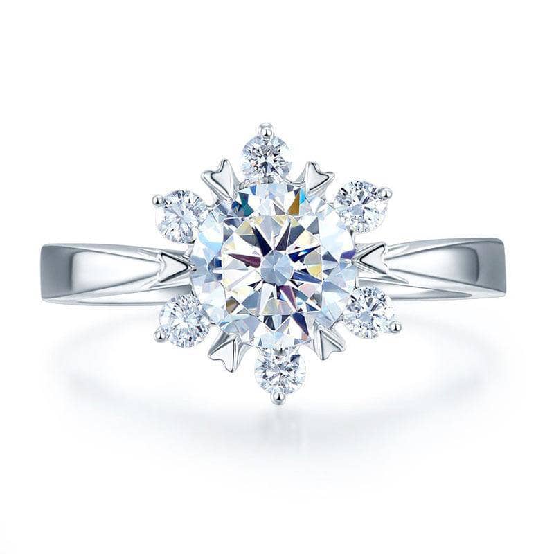 1ct Flower Round Diamond Ring-Black Diamonds New York