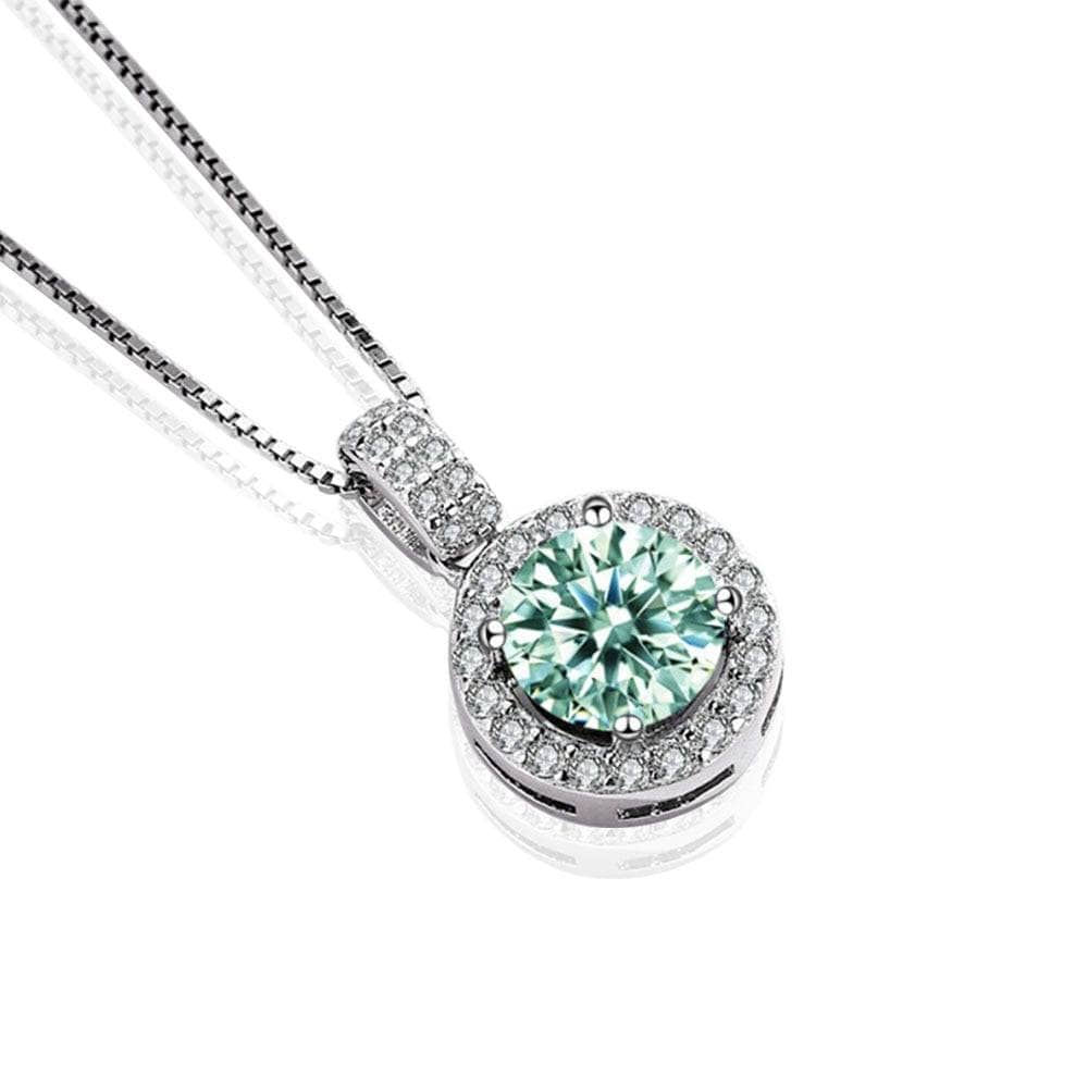 1ct Green Diamond Necklace-Black Diamonds New York