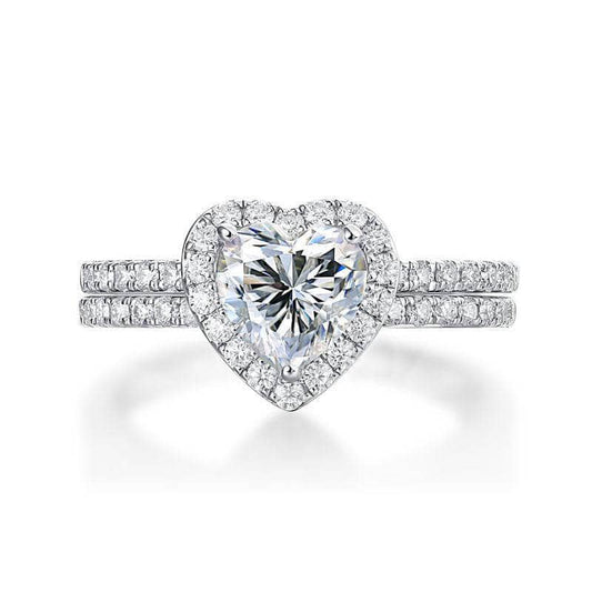 1ct Heart Cut Moissanite Diamond Ring-Black Diamonds New York