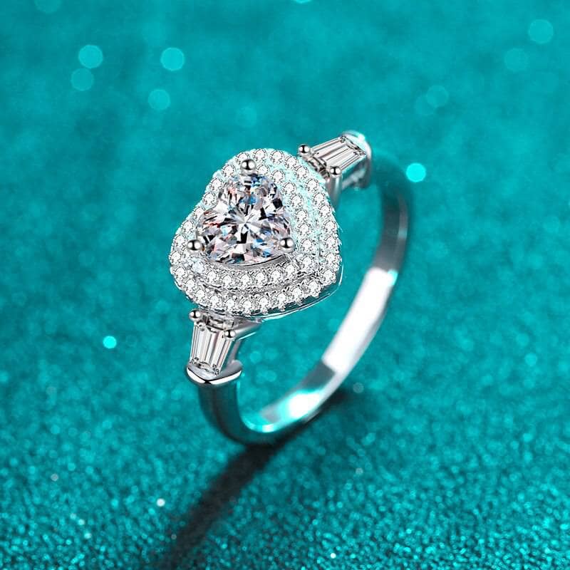 1ct Heart Cut Diamond Engagement Ring-Black Diamonds New York