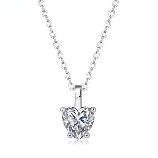 1ct Heart Shaped Diamond Necklace-Black Diamonds New York