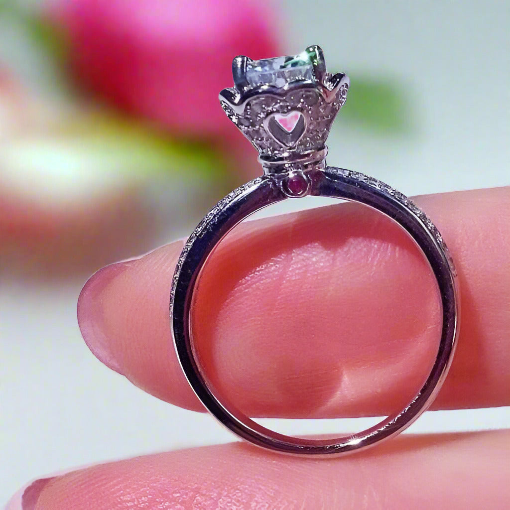 1ct High Blossom Design Diamond Ring-Black Diamonds New York